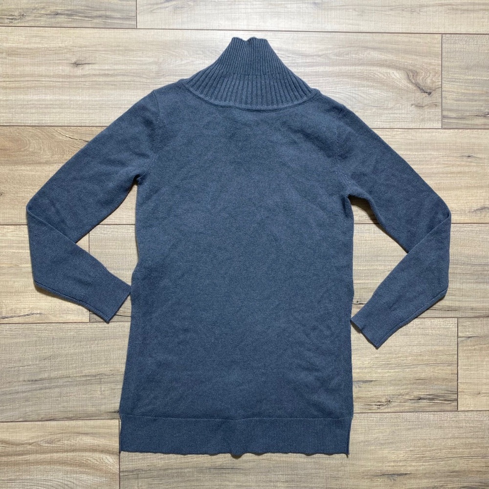 Club Monaco Womens Cashmere Mock Neck Tunic Size XXS Gray‎ Relaxed Fit - Picture 9 of 11